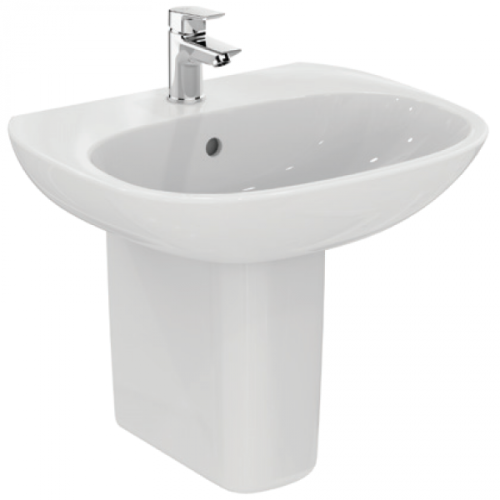 Раковина керамическая Ideal Standard TESI T352301 55х45 подвесная цвет белый 1 отверстие под смеситель