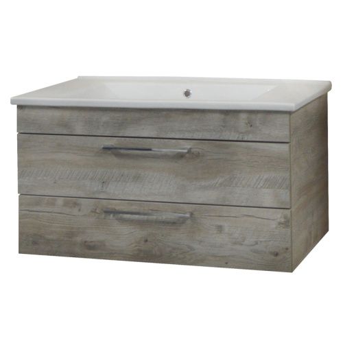 Тумба под раковину Azario MILANA CS00058286 85х46х47 подвесная цвет светлое дерево
