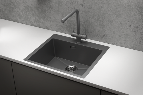 Кухонная мойка Granula 5951, ГРАФИТ МАТОВЫЙ 59х51 цвет графит матовый поверхность матовая