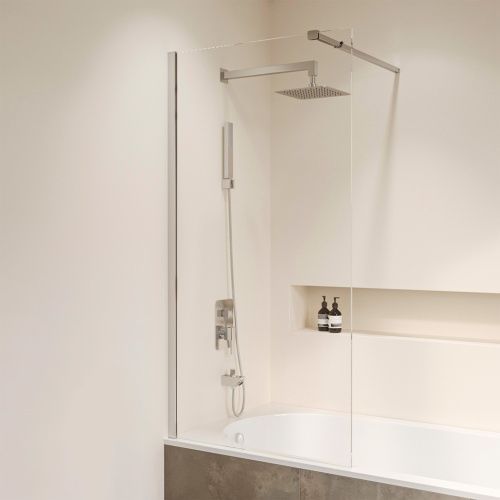 Душевая шторка на ванну RGW Screens 35115209-11 90х150 стекло прозрачное профиль хром глянцевый ориентация универсальная