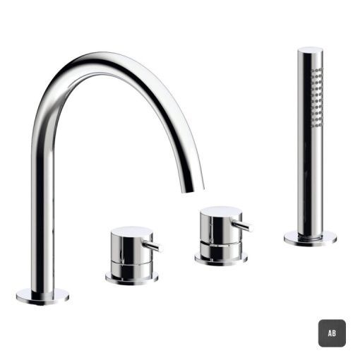 Смеситель Almar E214006.AB на борт ванны черный металл брашированный