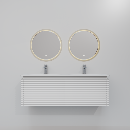 Тумба с раковиной+зеркало Art Decco Jacqueline (Жаклин) AJC12W34D1MF 120x45x40 подвесная цвет белый