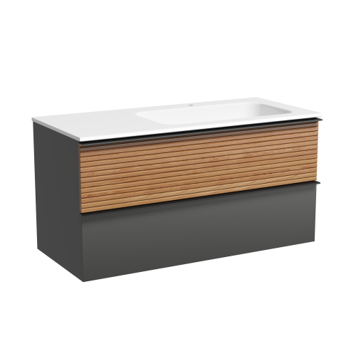 Тумба под раковину Sancos DELTA DL100RGR 100х45х50 подвесная цвет дуб красный/графит