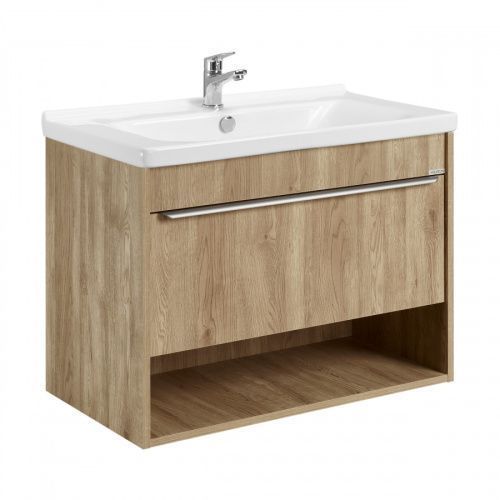 Тумба под раковину Aquaton Хоуп 1A287301HP6C0 78х44х56 подвесная цвет орех