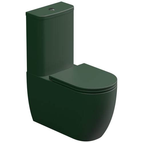 Чаша унитаза напольная GSG Ceramic Design Like LKMBL036P цвет зеленый без бачка без сиденья безободковая смыв торнадо