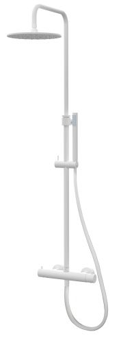 Душевая стойка Paffoni Mini Birillo ZCOL638KLIQBO настенная цвет белый матовый с термостатом