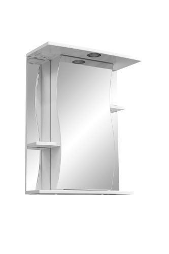 Зеркало-шкаф Stella Polar Волна SP-00000042 55х24х70 подвесной цвет белый