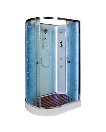 Душевая кабина AvaCan EM2012RNLED+GM 120х90 асимметричная без крыши ориентация правая