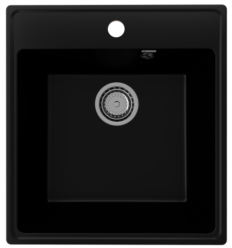 Кухонная мойка Ulgran Quartz Forte 460-07 46х50 цвет черный