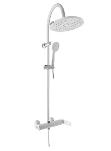 Смеситель для ванны и душа TIGRIS TG182.5/3BC настенный белый глянцевый