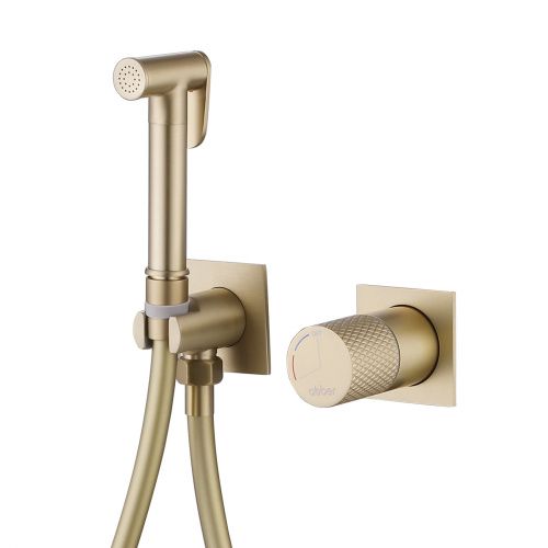 Гигиенический душ со смесителем ABBER Rund AF8725G золото матовое