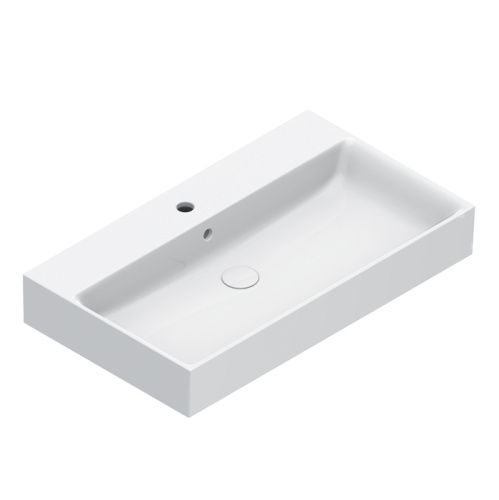 Раковина керамическая Catalano Premium 90 см 220801001 подвесная цвет белый 1 отверстие под смеситель