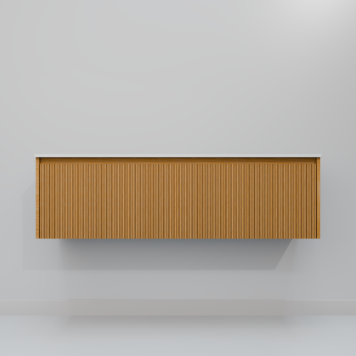 Тумба с раковиной Art Decco Elizabeth (Элизабет) AEL14W11D100 140x45x40 подвесная цвет белый дуб