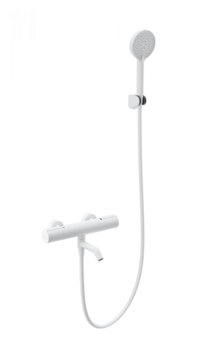 Смеситель для ванны Wonzon & Woghand Inn WW-A2006-A1-MW настенный белый с термостатом