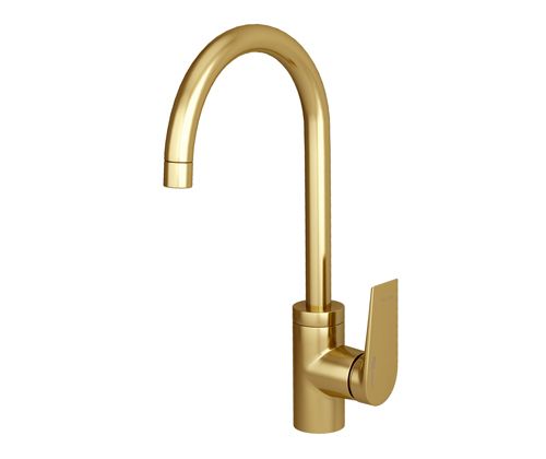 Смеситель для кухни Wasserkraft Aisch 5500 5507 на мойку золото
