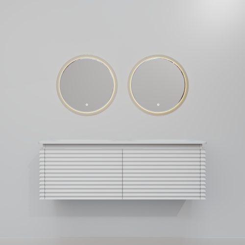 Тумба с раковиной+зеркало Art Decco Jacqueline (Жаклин) AJC12W34D1M0 120x45x40 подвесная цвет белый