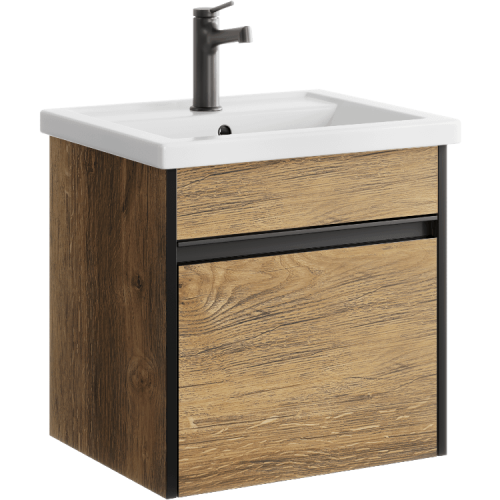 Тумба под раковину Aqwella Y URB0105DB 47х39х46 подвесная цвет коричневый