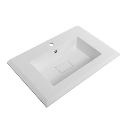 Раковина из искусственного камня Cezares 50212 71х46 подвесная цвет белый матовый 1 отверстие под смеситель