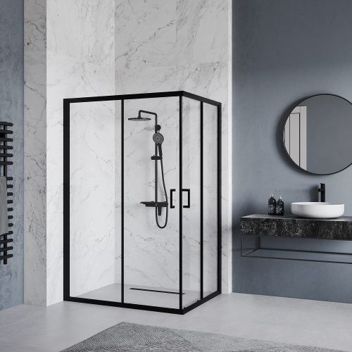 Душевой уголок RGW Passage 030824692-14 90х120 стекло прозрачное профиль черный без поддона
