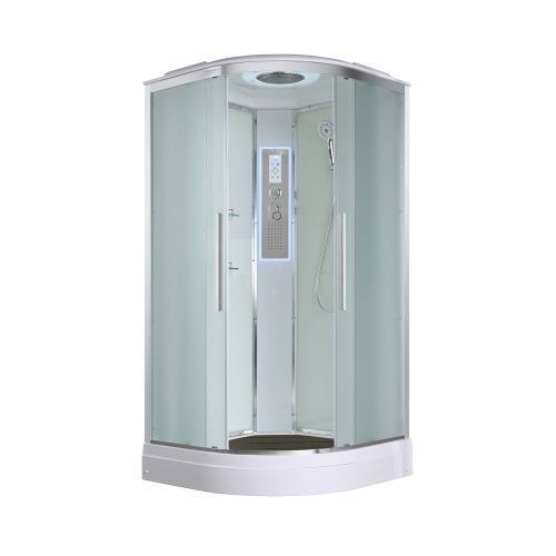 Душевая кабина AvaCan EM EM2010LED 100х100 четверть круга с крышей ориентация универсальная