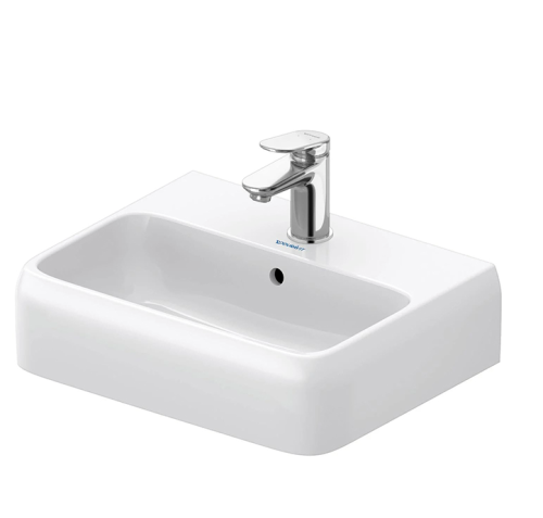 Раковина из сантехнического фарфора Duravit Qatego 746450000 45х35 подвесная цвет белый 1 отверстие под смеситель