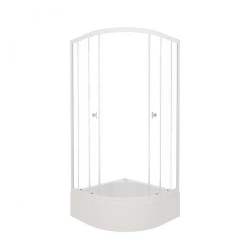 Душевой уголок Тритон Ультра Щ0000061788 100х100 стекло прозрачное профиль белый с поддоном