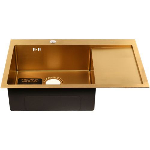 Кухонная мойка Melana ProfLine D7851HG-L золото 78х51 цвет золото поверхность матовая