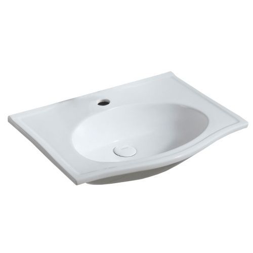 Раковина из санфаянса Azario AZ-405-A 62х48 подвесная цвет белый 1 отверстие под смеситель
