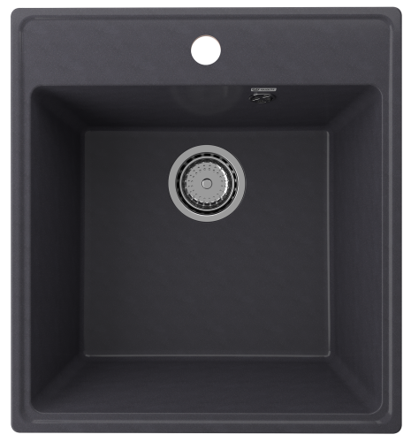 Кухонная мойка Ulgran Quartz Forte 460-08 46х50 цвет черный поверхность матовая