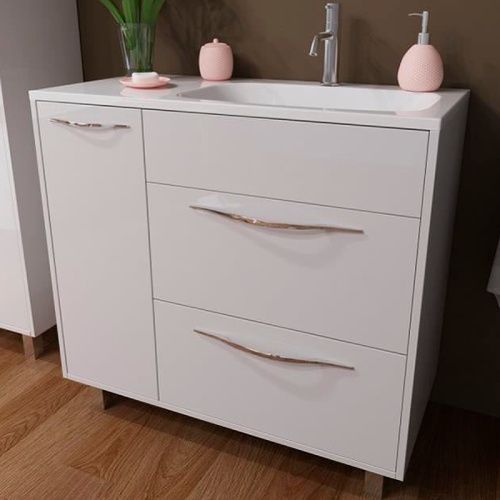 Тумба с раковиной Эстет Barcelona ФР-00003598 90х45х86 напольная цвет белый