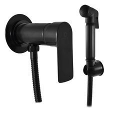 Гигиенический душ со смесителем RavSlezak VLTAVA VT447/1CMAT черный матовый