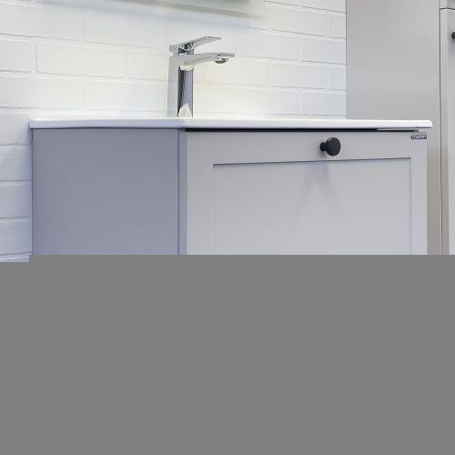 Тумба с раковиной Comforty Ереван 00-00017879CF 61х47х42 подвесная цвет серый шелк