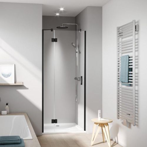 Душевая дверь Kermi Liga LI SFL 09020 3PK 90х200 стекло прозрачное профиль черный матовый