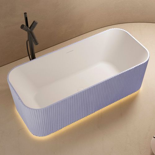 Ванна из искусственного камня Abber Stein AS9663Violett 170х75 отдельностоящая прямоугольная с каркасом