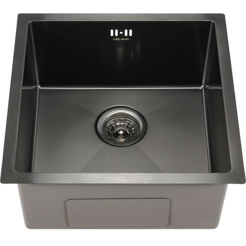 Кухонная мойка Melana ProfLine D4545HB графит 45х45 цвет графит поверхность матовая