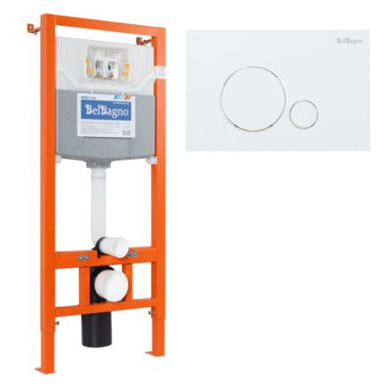 Инсталляция для унитаза с кнопкой BelBagno  BB001-120/BB014-SR-BIANCO