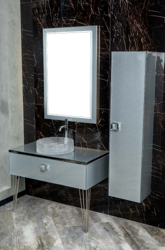 Столешница Armadi Art Lucido 853-100-SL 101х52 накладная цвет серебро