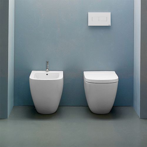 Чаша унитаза напольная Globo Stockholm LA002.BI цвет белый без сиденья смыв торнадо