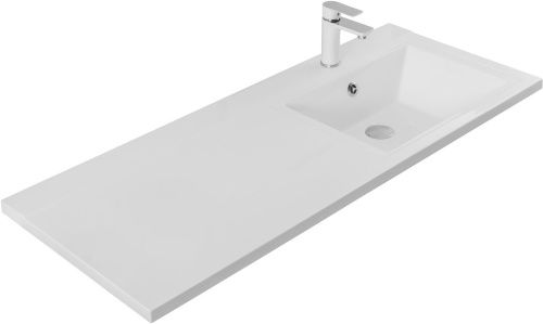 Раковина из литьевого мрамора Aquanet Персона 00168174 120х48 подвесная цвет белый 1 отверстие под смеситель