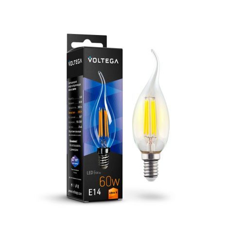 Лампа светодиодная Voltega Candle wind 6W 7017