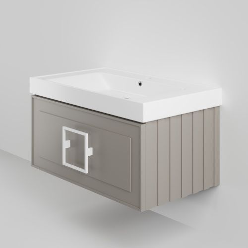 Тумба с раковиной La Fenice CUBO NFNC-01-CUB-C-80-2-80 80х50 подвесная цвет бежевый
