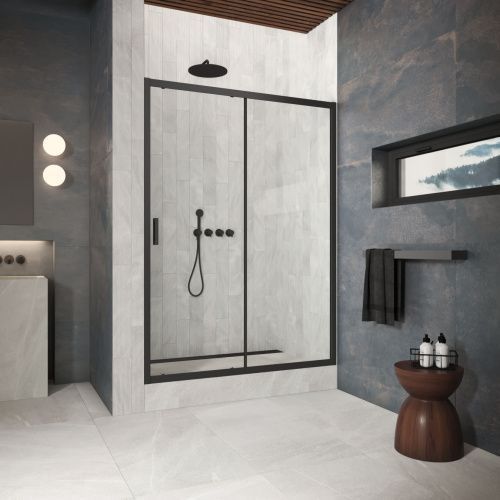 Душевая дверь Vegas-Glass ZP Protec ZP Protec h1900 120 02М crystalvision 120х190 стекло прозрачное профиль черный