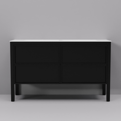 Тумба с раковиной Art Decco Elisa (Элиса) AES14F78D100 140x45x85 напольная цвет черный дуб