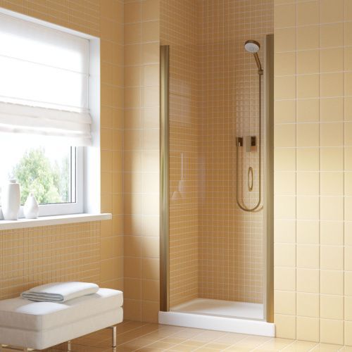 Душевая дверь Vegas-Glass EP LUX EP LUX 60 05 crystalvision L 60х200 стекло прозрачное профиль бронза