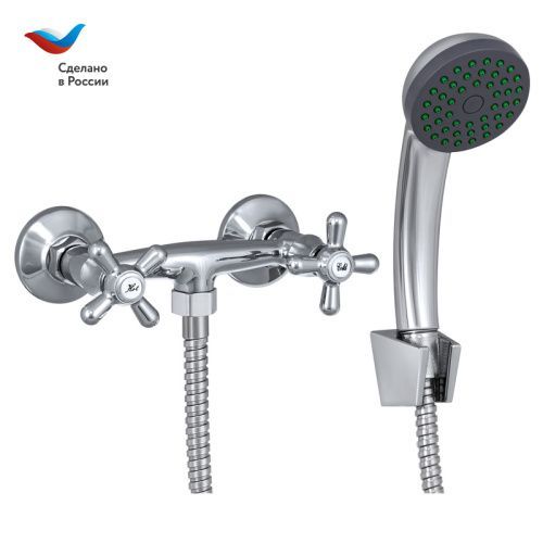Смеситель для душа Славен Прораб СЛ-ДВ-О40 настенный хром