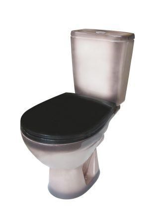 Унитаз-компакт напольный с бачком Rosa Соло Вн УнБ60 черный с сиденьем каскадный смыв