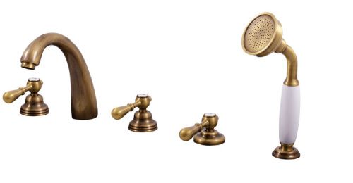 Смеситель RavSlezak MK476.5PSM на борт ванны бронза