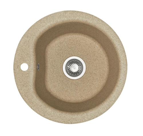 Кухонная мойка Aquaton Мида 1A712732MD220 51х51 цвет песочный поверхность матовая