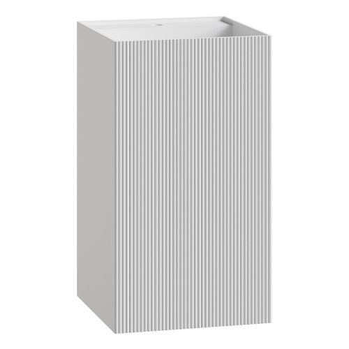 Раковина из искусственного камня Boheme Cube 802-R-MW 48х48 напольная цвет белый