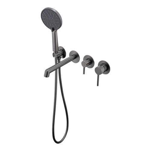 Смеситель для ванны и душа Raglo R20 R20.32.09 встраиваемый в стену графит
